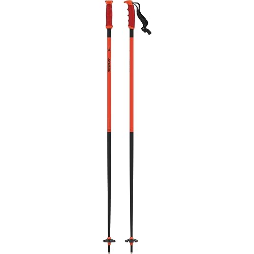 ATOMIC REDSTER Skistöcke - Länge 120 cm - Zuverlässiger 4* Aluminium Skistock - Ergonomischem Griff am Stock - Hochwertige Skistecken für Racer - Stöcke mit 60mm-Pistenteller
