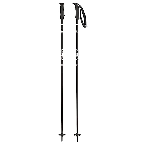 ATOMIC AMT Skistöcke - Schwarz - Länge 115 cm - Hochwertiger 3* Aluminium Skistock - Ergonomischem Griff am Stock - Verstellbare Handschlaufe - Stöcke mit 60mm-Pistenteller