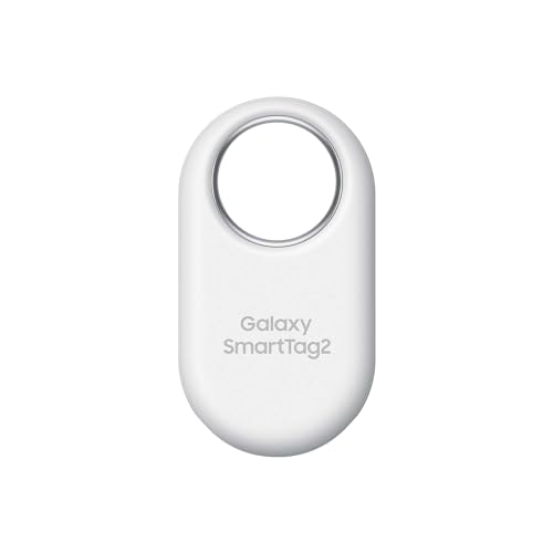 Samsung Galaxy SmartTag2 Bluetooth-Tracker, Kompassansicht, Suche in der Nähe, mit bis zu 500 Tage Laufzeit, wassergeschützt, Weiß (1 Stück)