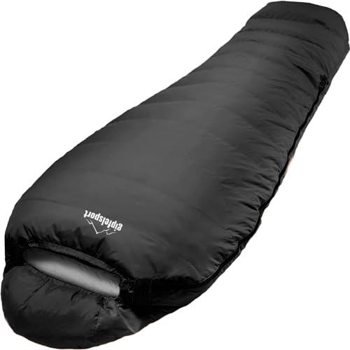Gipfelsport Ultraleicht Schlafsack 4 Jahreszeiten [-20°C, -5°C] Ultralight Sleeping Bag [1550g] Ultraleichter Mumienschlafsack für den Winter [300GSM] Trekking Schlafsack für Outdoor und...