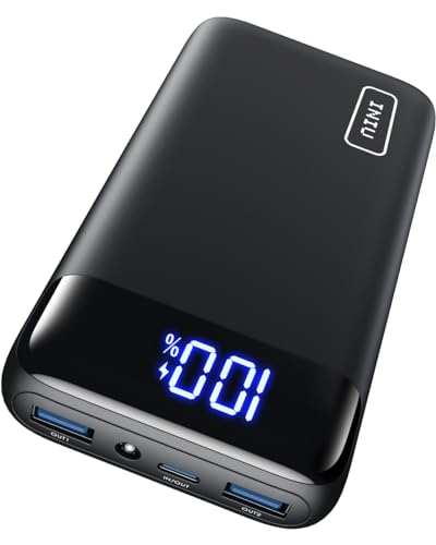 INIU Power Bank, 22,5W Powerbank Klein Aber Stark 20000mAh (USB C Input & Output), PD 3.0 QC 4.0 Externe Handyakkus with LED Display, Kompatibel mit iPhone 15 14 13 12 Pro Max Mini Samsung iPad...