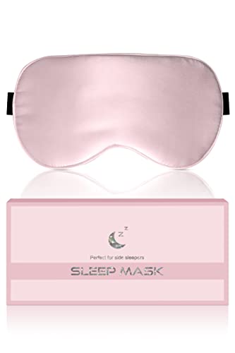 Aosun Seiden Schlafmaske für Seitenschläfer, 22 Momme, 100% Reine Natürliche Bio Maulbeerseide Augenmaske, Geschenke für Frauen, 99% Lichtblockierende Schlafbrille mit Verstellbares...
