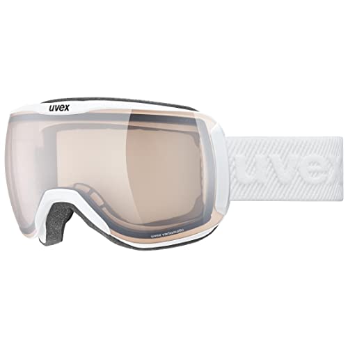uvex downhill 2100 V - Skibrille für Damen und Herren - selbsttönend - beschlagfrei - white matt/vario silver-clear - one size
