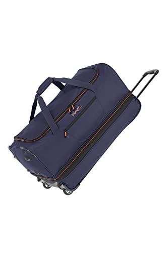 travelite Trolley Reisetasche mit Rollen mittelgroß, erweiterbar, BASICS, Weichgepäck Rolltasche mit Dehnfalte, 70 cm, 98 - 119 Liter
