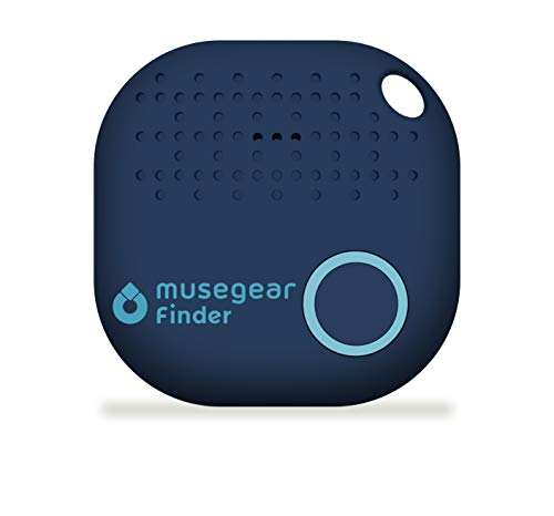 musegear Schlüsselfinder mit Bluetooth App aus Deutschland I Maximaler Datenschutz | dunkelblau 1er Pack I Für iOS & Android I Schlüssel finden