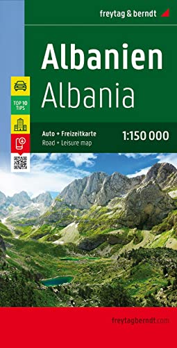 Albanien, Straßen- und Freizeitkarte 1:150.000, freytag & berndt: Mit Infoguide, Top Tips, Innenstadtplan Tirana (freytag & berndt Auto + Freizeitkarten)