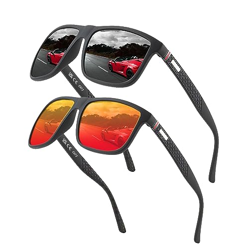 Perfectmiaoxuan Polarisierte Sonnenbrille Herren/Damen ; Vintage/Klassisch/Elegant Brillengestell; HD-Pilotobjektive; Golf/Fahren/Angeln/Reisebrille/Outdoor-Sportarten Mode