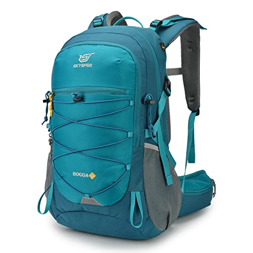 SKYSPER Wanderrucksack 35L Camping Backpack mit Rückenbelüftung Trekkingrucksack aus atmungsaktivem 3D Air Mesh Polyester Camping Outdoor Wandern Rucksack