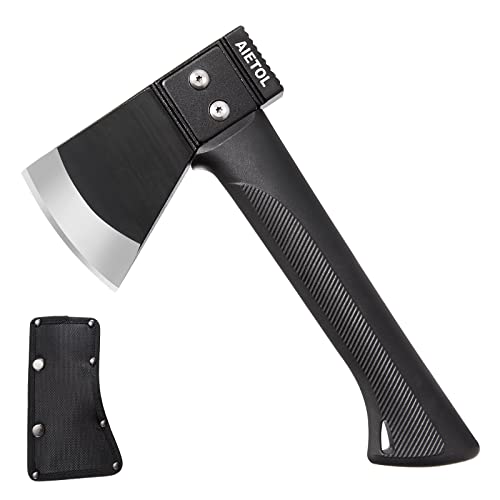 9-inch Camping Hatchet, Camp Axe/Hammer Tool with Sheath for Survival