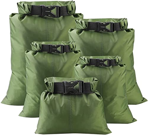 5 Stück wasserdichte Trockentaschen, Outdoor Wasserdichter Dry Bag Trockenbeutel Ultraleicht Packsack für Reisen Bootfahren Schwimmen Wandern(1,5L+2,5L+3,5L+4,5L+6L)
