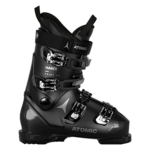 ATOMIC HAWX PRIME 85 W Skischuhe Frauen - Größe 25/25.5 - Alpin-Skischuh in Schwarz - Boots mit 3D Knöchel & Ferse für präzisen Sitz - mittelbreite Skistiefel für Fortgeschrittene