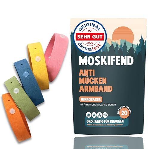 Mückenschutz Armband - Moskito Insektenschutz (Urlaub must haves - camping gadgets,reise gadgets) für Kinder und Erwachsene gegen moskito - (20x Armband)