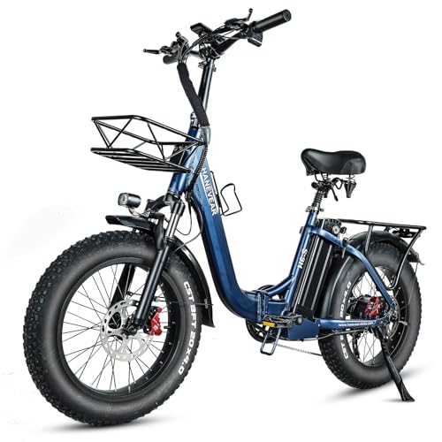 HANEVEAR Elektrofahrräder 20 Zoll E Bike Klapprad Pedelec 24Ah/48V Lithium-Akku | bis zu 140km, 250W Heckmotor, Hydraulische Bremse, Elektrofahrrad Trekking/City Pedelec für Damen und Herren