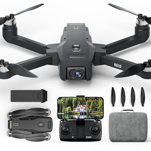 K610 GPS Drohne mit kamera 4K S0NY IMX SD Card Professional Drone für Erwachsene,4K RC AIdrones Auto Return Home,unter 249g,GPS Drohnen mit Bürstenlosem Motor,Follow Me,Point of Interest für...