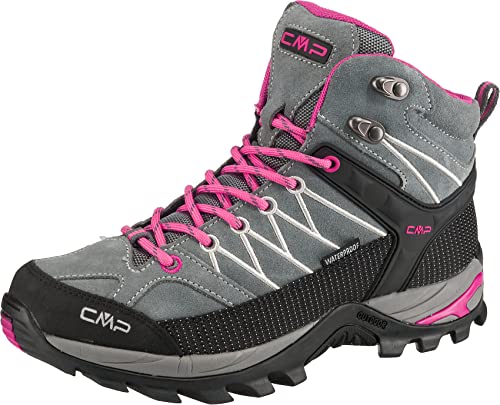 CMP Damen Rigel Mid Wmn Shoe Wp Trekking Wanderhalbschuhe, Grey Fuxia Ice, 40 EU