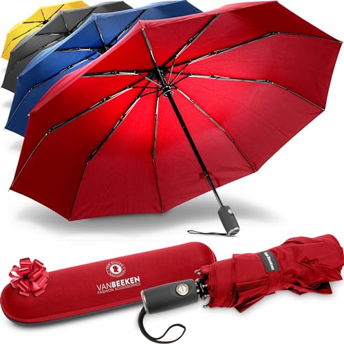 Van Beeken Reise Regenschirm, Kompakter Regenschirm für Reisen, Weihnachtsgeschenke, Winddichte Regenschirme für Regen, Automatisch, Strapazierfähig, Mini, faltbar für Tasche, Rucksack,...