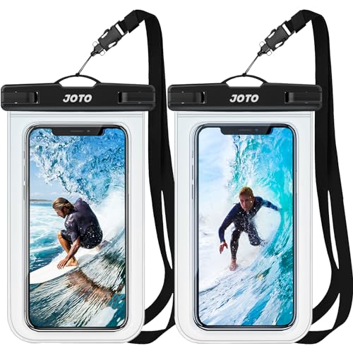 JOTO 2 Stück Wasserdicht Handyhülle Waterproof Phone Case IPX8 Unterwasser Wasserdicht Handytasche für iPhone 15 14 13 12 11Pro Max Plus Galaxy S23 S22 bis 7 Zoll –Klar