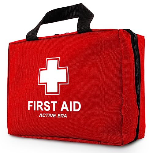Active Era Erste Hilfe Set, 90-teilige Premium Erste Hilfe Tasche - Verbandskasten inkl. Sofort Kühlpacks, Augenspülung, Verbandsmaterial, Rettungsdecke für Zuhause, Büro - First Aid Kit ISO...