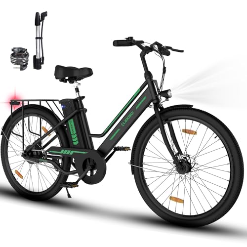 ELEKGO 26 Zoll E-Bike, Li-Batterie 36V/8,4Ah Ebike, Elektrofahrrad für Damen Herren, Pedelec Cityräder Cruise City Bike,250W Motor,bis 35-70KM